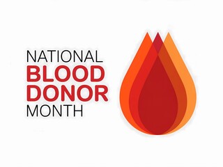 Celebrating national blood donor month with a vibrant graphic symbolizing donation and life