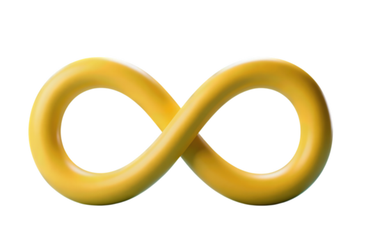 Golden infinity symbol with a sleek metallic finish