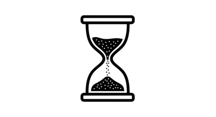 Hourglass symbol time passing concept sandglass countdown waiting design graphic icon