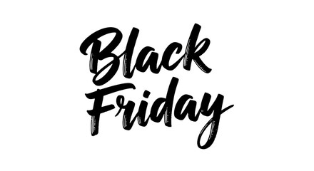 Inscription black friday on transparent background for seasonal sales promotion