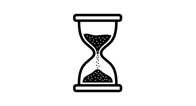 Hourglass symbol time passing concept sandglass countdown waiting design graphic icon