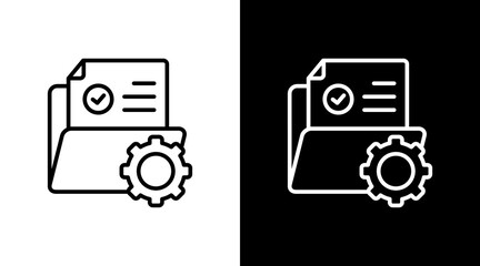 Documentation Control White Icon Set Design