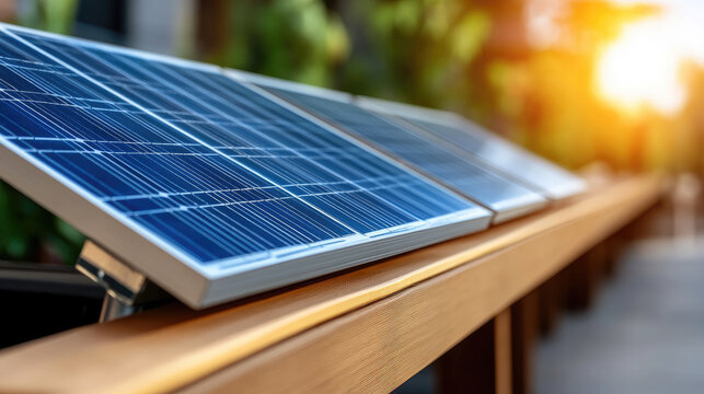 modern hardware store with solar panels display and renewable energy products for construction, eco friendly building concept with copy space