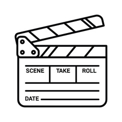 Obraz premium Clapperboard isolated on for film production and movie making