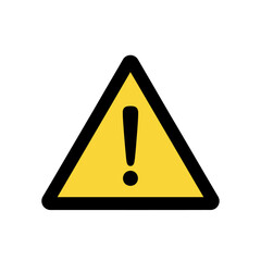 Warning exclamation mark sign flat icon