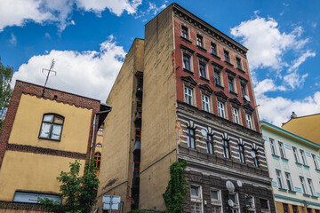 Fototapeta premium Apartment building in historic part of Cieszyn city Poland