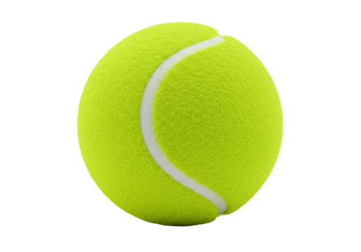 Isolated Green Tennis Ball Sports Equipment Accessory Professional Competitive Match Game