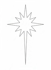 Obraz premium christmas star sketch 