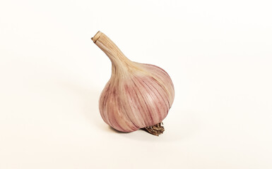 Garlic bulb isolated on white background. Clipping path.