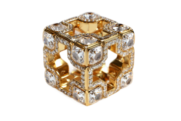 Personalized modular jewelry isolated on transparent background