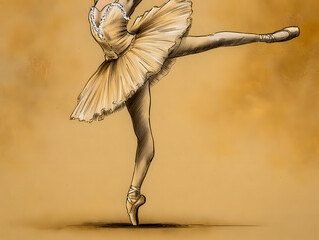 Graceful Ballet Dancer in Motion A Stunning Depiction of Elegance and Poise in Dance