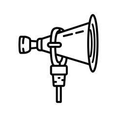 Vintage bicycle horn isolated on, a classic accessory for bikes