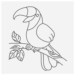 hand drawn illustration of a bird