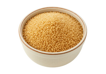 Isolated bowl of couscous pearls, a delicious food rich in carbohydrates and fiber