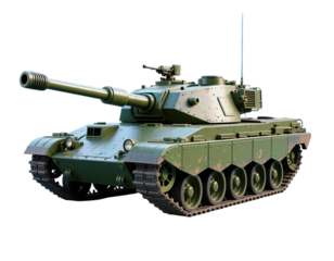 Military Green Armored Tank with Camouflage Design