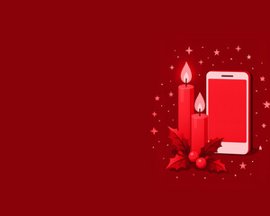 rote Adventskerzen zum zweiten Advent