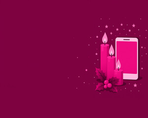 pinke Adventskerzen zum dritten Advent