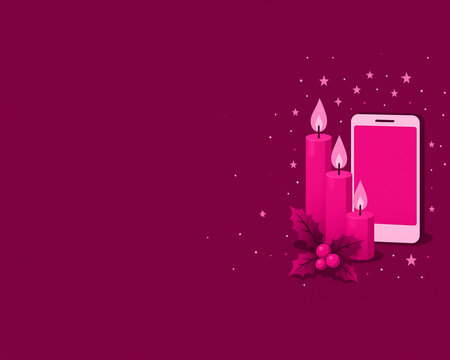 pinke Adventskerzen zum dritten Advent