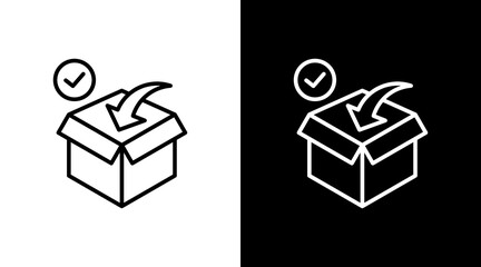 Order Fulfillment White Icon Set Design