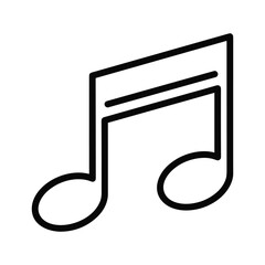 A simple music note icon isolated on for musical concepts