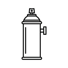 Spray paint can isolated on, a simple and clean line art