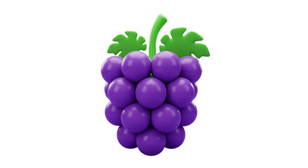 Delicious bunch of purple grapes with green leaves isolated on black background a symbol of healthy eating and fresh fruit