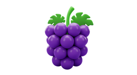 Delicious bunch of purple grapes with green leaves isolated on black background a symbol of healthy eating and fresh fruit