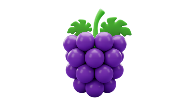Delicious bunch of purple grapes with green leaves isolated on black background a symbol of healthy eating and fresh fruit