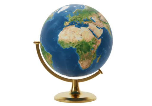 Isolated decorative Earth globe centered on Africa and Europe, geography world atlas - Powered by Adobe