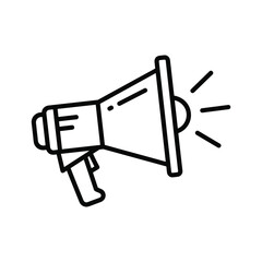 Loudspeaker line icon isolated on for marketing or promotion