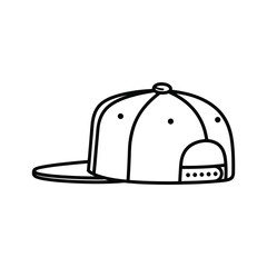 Snapback cap isolated on in vector format for hip hop style