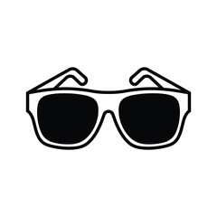 Sunglasses with black lenses isolated on, summer accessory