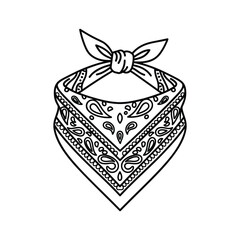 Bandana isolated on, a stylish accessory for fashion and protection