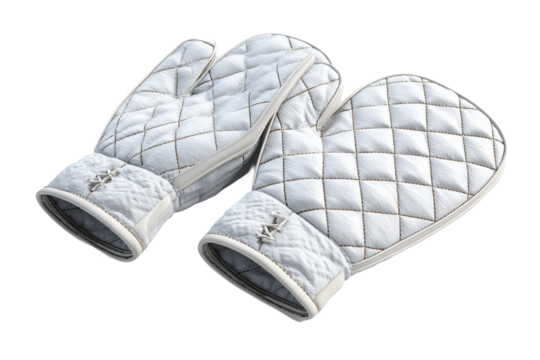 Kitchen oven mitts isolated on transparent background