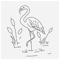 Naklejka premium vector illustration of a bird