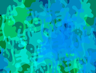 Colorful Blue Green Abstract Paint Splatters – Vibrant Artistic Background