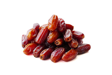 Tasty sweet dried dates isolated on white