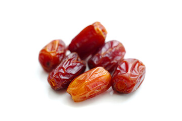 Tasty sweet dried dates isolated on white