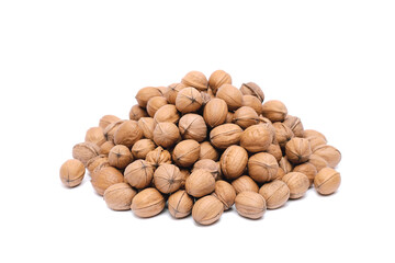 Walnuts isolated on white background