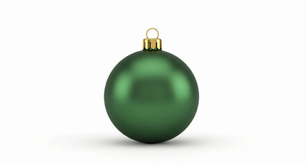 green christmas ball isolated on white