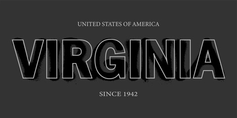 Obraz premium Retro typography university united states state vintage slogan print, highlighted grunge texture for graphic t-shirt or sweatshirt hoodie - Vector