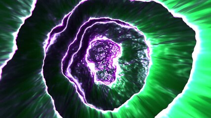 Space green with purple hole VJ loop background