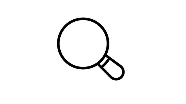 Zoom out icon animation for representing minimize or distance view, data analysis, technology concepts in various projects.