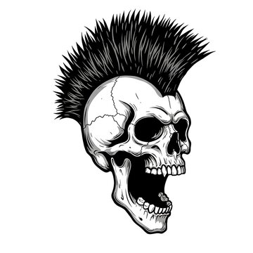 黒髪モヒカン骸骨