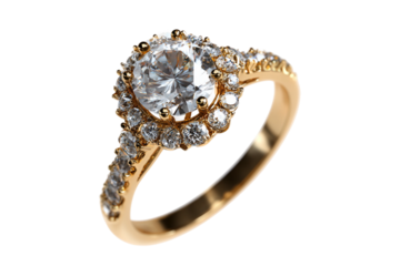 Custom-designed personalized jewelry isolated on transparent background