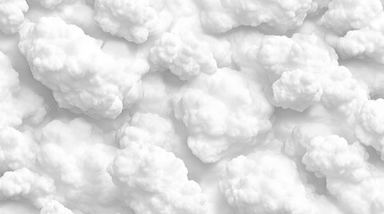 White fluffy clouds fill the sky, showcasing a mix of sunny and stormy weather. The soft, billowy shapes invite pauses for contemplation and creativity on this tranquil day