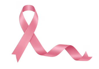Elegant pink ribbon symbolizes breast cancer awareness and support for survivors transparent background