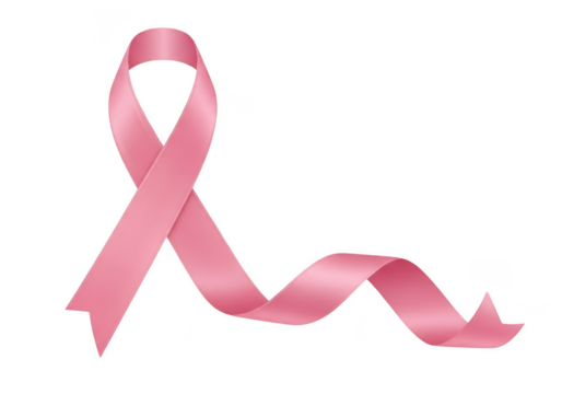 Elegant pink ribbon symbolizes breast cancer awareness and support for survivors transparent background