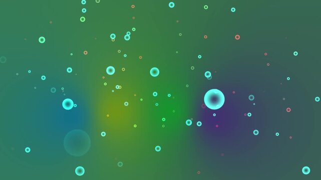colorful glowing bubbles on a black background in abstract style bubbles on black background
