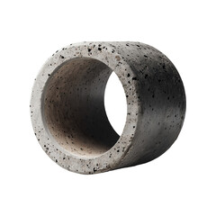 Copper pipe section, isolated on transparent background